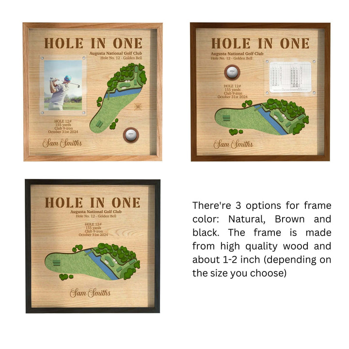 personalized hole in one display