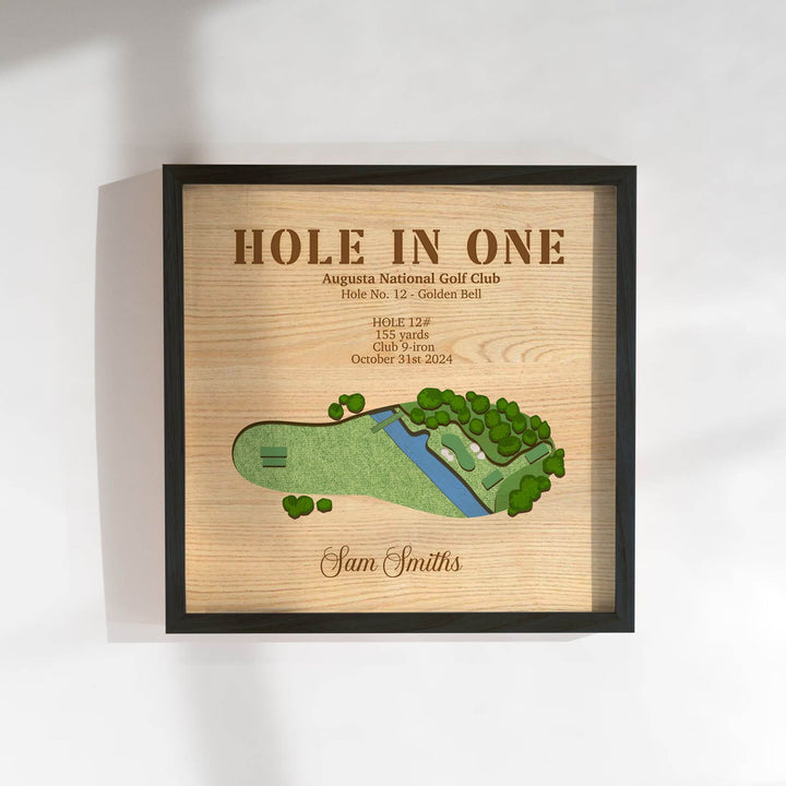 personalized hole in one display