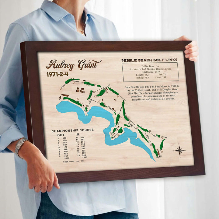 engraved golf course map, custom golf course map, golf art, golf decor, golf themed wall art, golf wall art