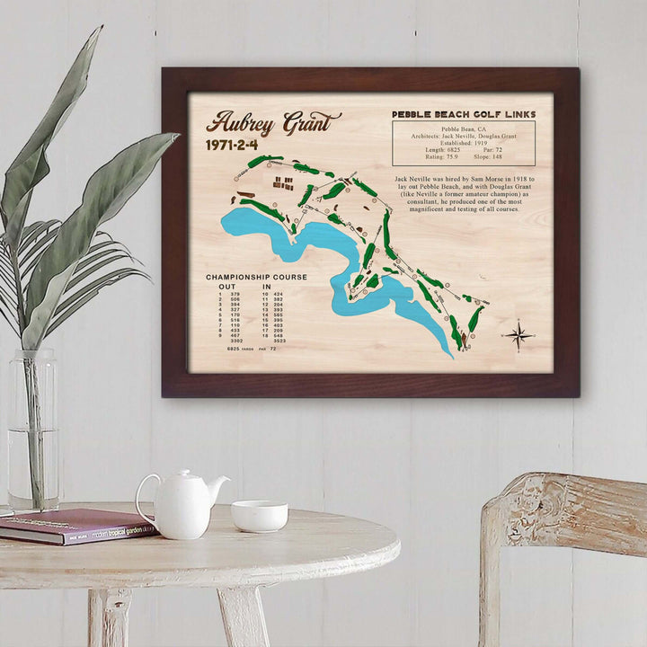 engraved golf course map, custom golf course map, golf art, golf decor, golf themed wall art, golf wall art