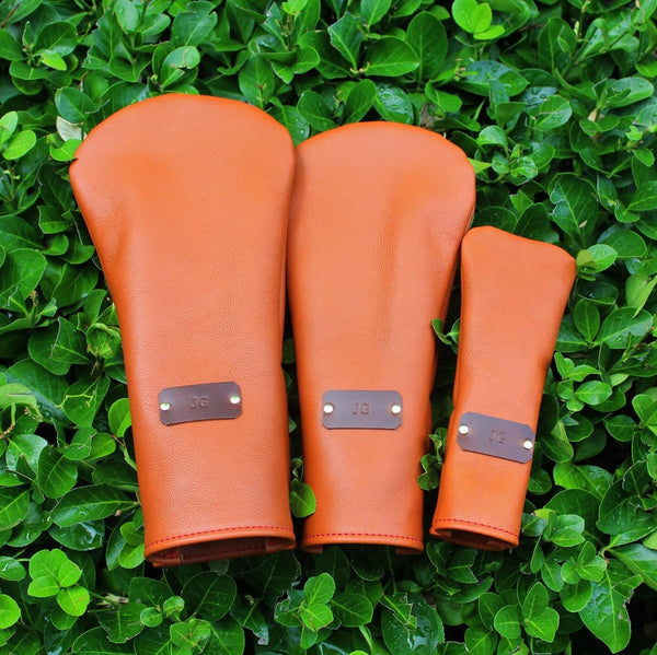 Leather Golf Headcovers, Driver, Fairway and Hybrid Covers